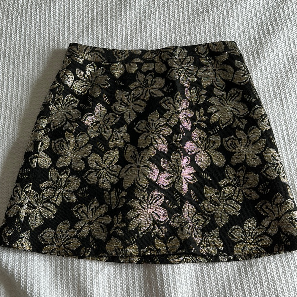 Alice + Olivia metallic mini skirt
